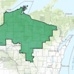 Map of boundaries of Wisconsin 7th Congressional District