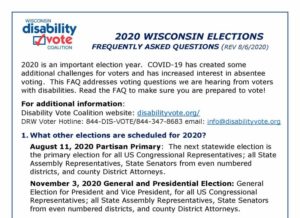 Top of front page of DVC Elections FAQ