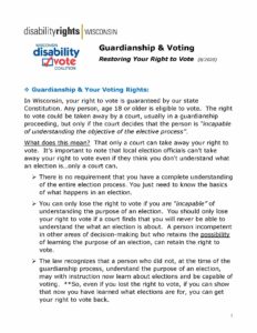 First page of voter restoration fact sheet