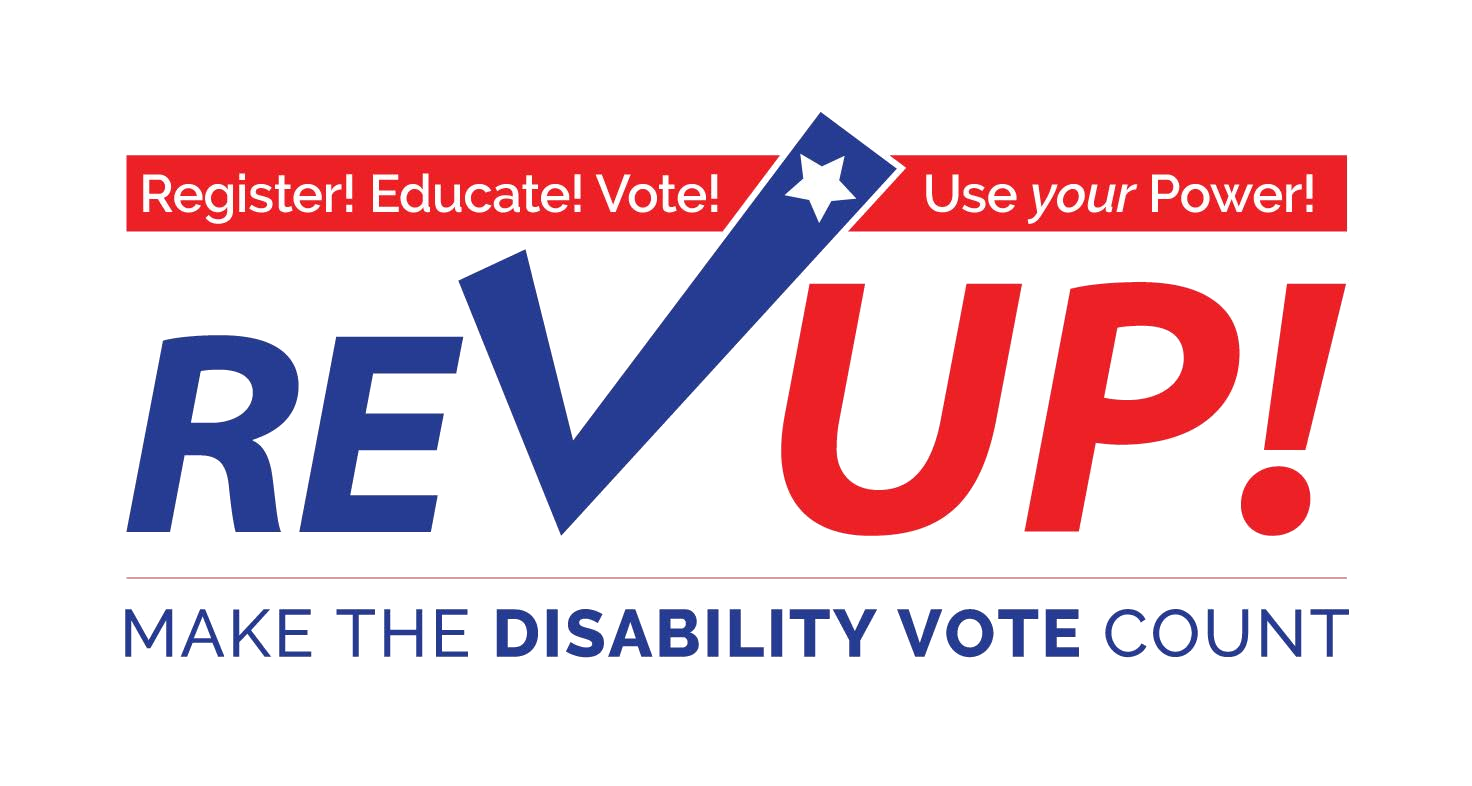 Logo for the Rev Up: Make the Disability Vote Count Campaign