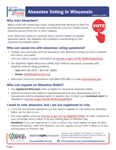 Preview of the 2024 Absentee Voting Fact Sheet.