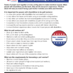 Preview of the Becoming a Poll Worker factsheet. Full document available in related post.