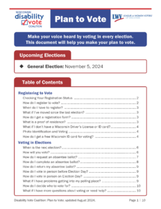 Preview screenshot of the first page of the Plan to Vote factsheet. The full factsheet is available in the post.