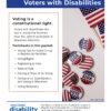 Preview image of the first page of the Resources for Voters with Disabilities packet.