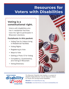 Preview image of the first page of the Resources for Voters with Disabilities packet.