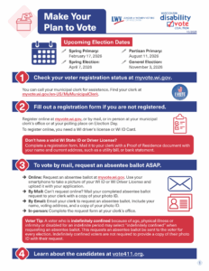 Preview of the first page of the Make Your Plan to Vote 2026 factsheet.